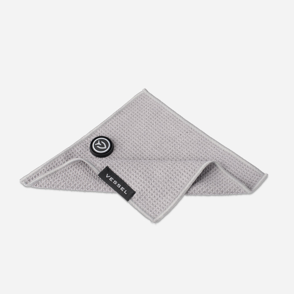 Magnetic Golf Towel | 10" x 10" in Grey