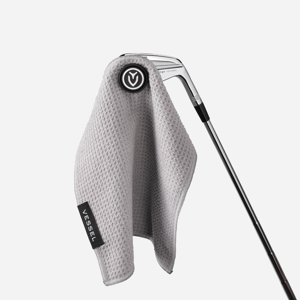 Magnetic Golf Towel | 10" x 10" in Grey