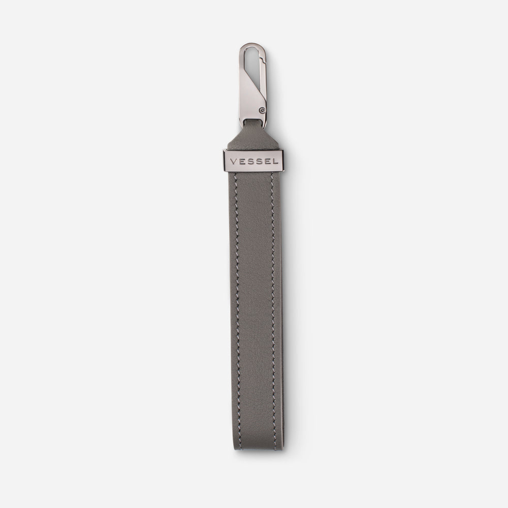 Leather Loop Pull in Grey