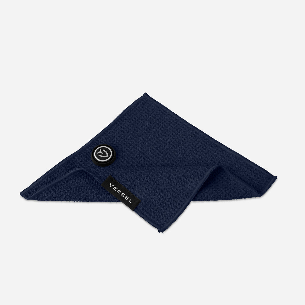 Magnetic Golf Towel | 10" x 10" in Navy