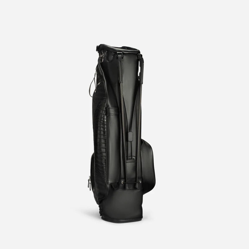 Sunday IV Leather Stand in Croc Black Leather