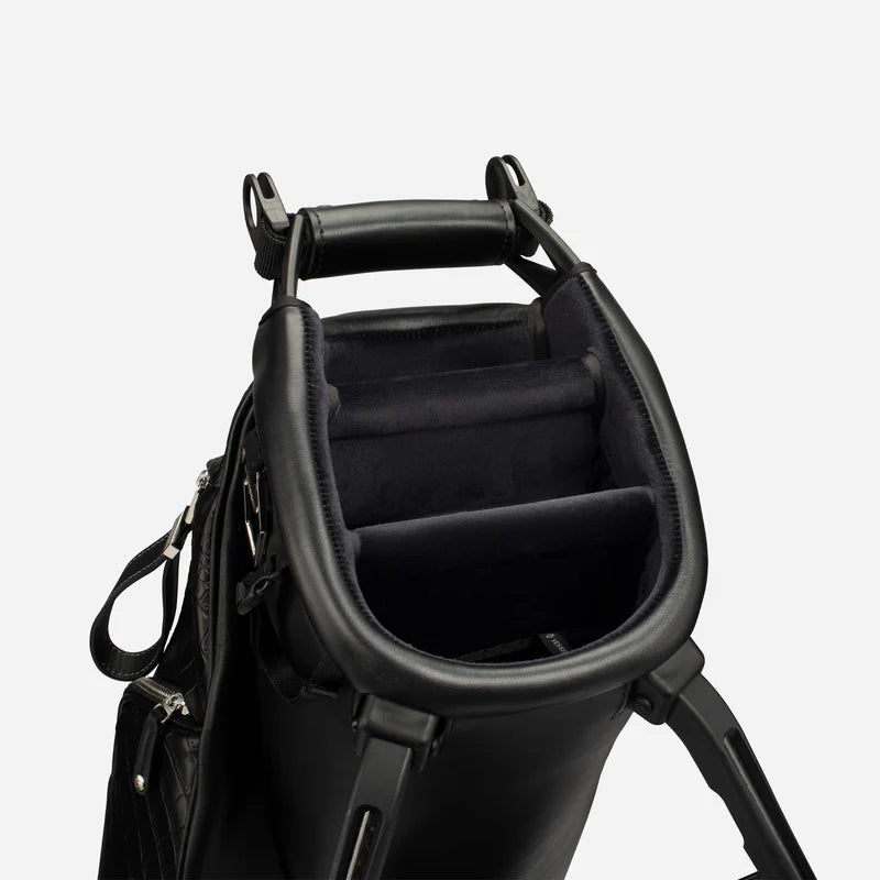 Sunday IV Leather Stand in Croc Black Leather