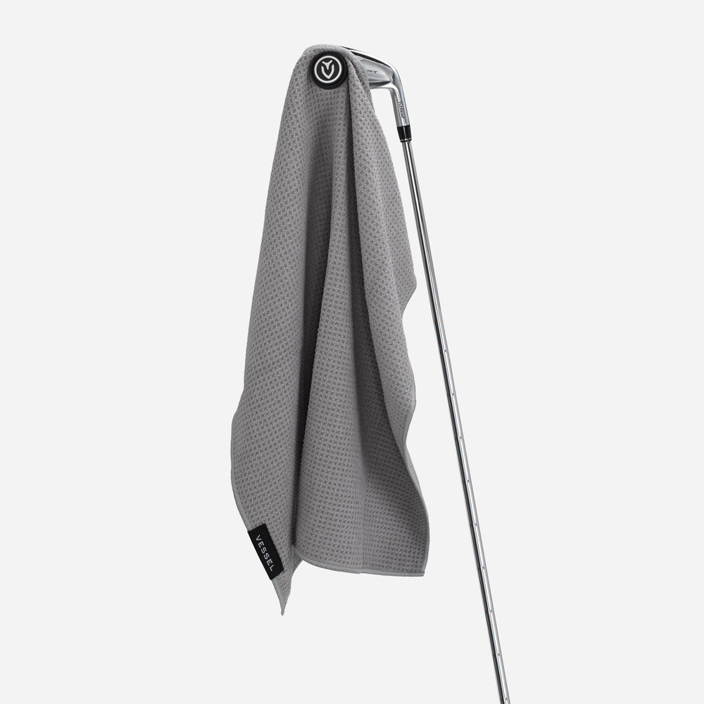 Magnetic Golf Towel | 20" x 20" in Grey
