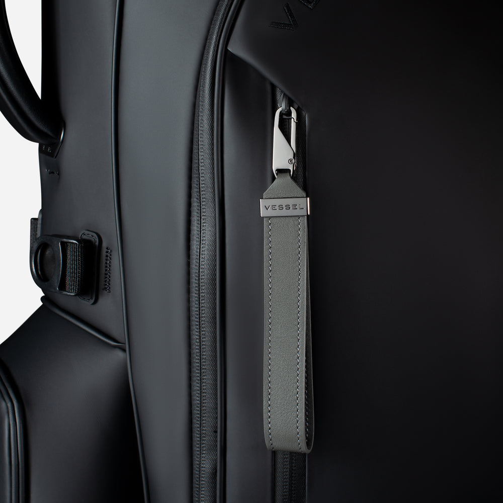 Leather Loop Pull in Grey