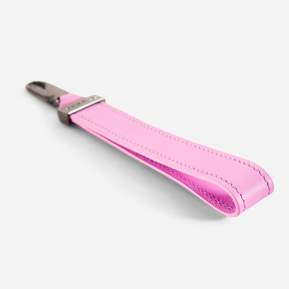 Leather Loop Pull in Pink