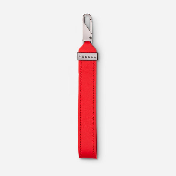 Leather Loop Pull in Crimson