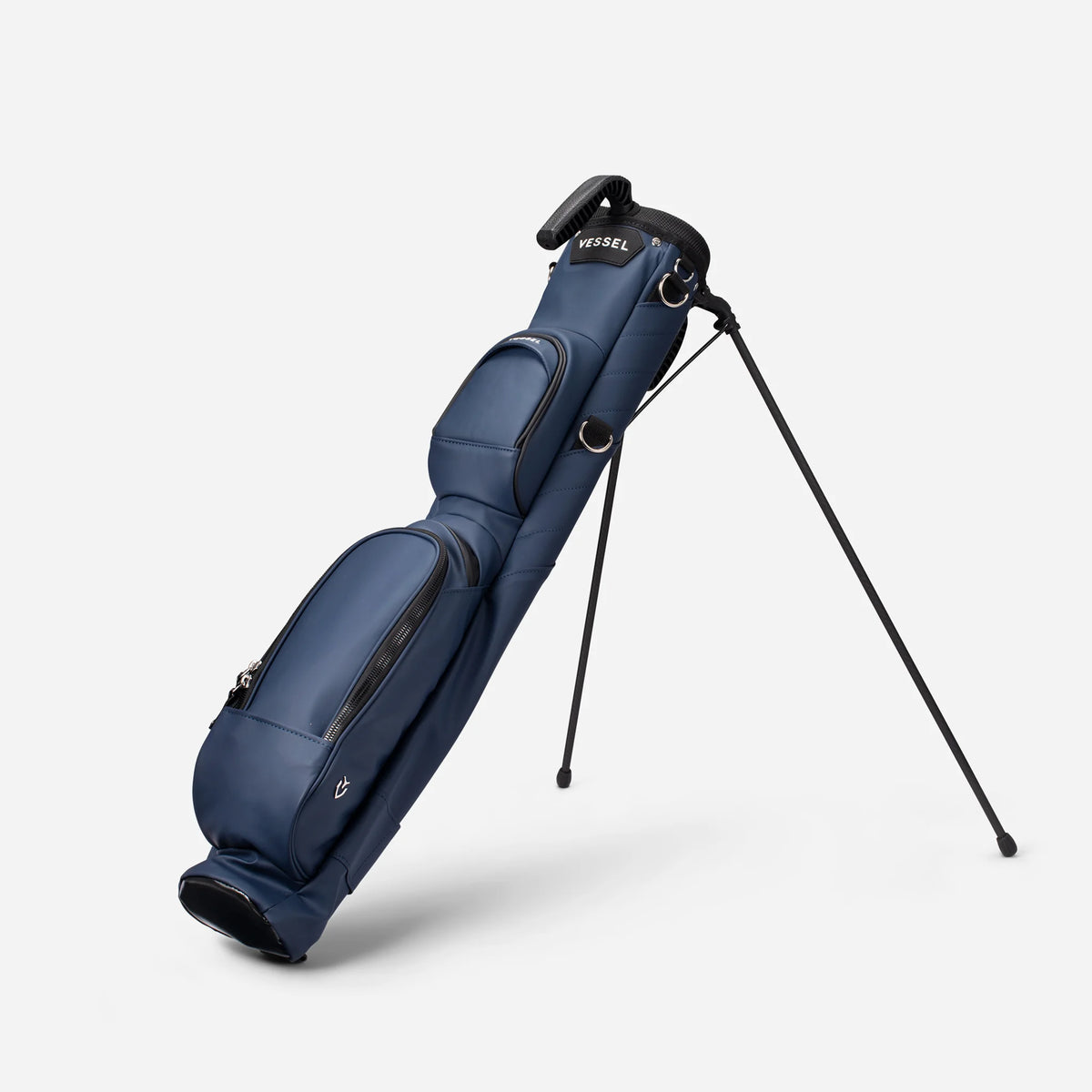 Pencil Stand Bag in Pebbled Navy